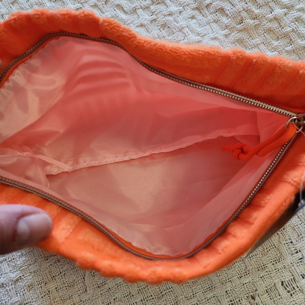 Ulta Beauty Orange Terry Tile Cosmetic Bag - Picture 3 of 7